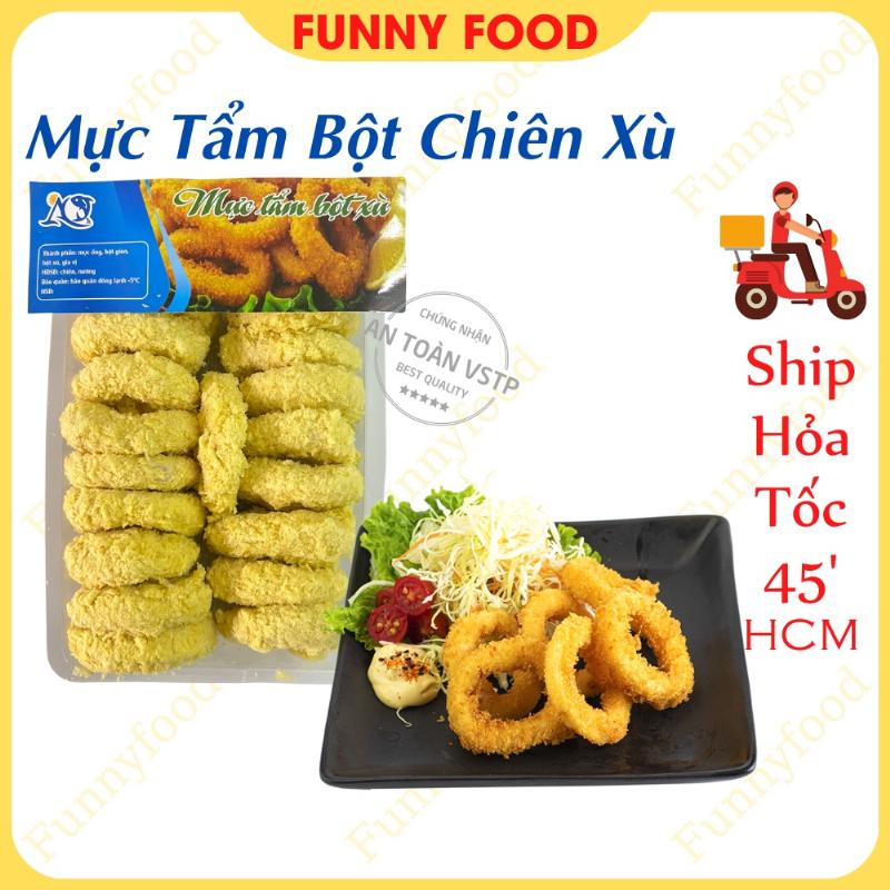 Những khoanh mực chiên giòn tẩm bột vàng ruộm hấp dẫn